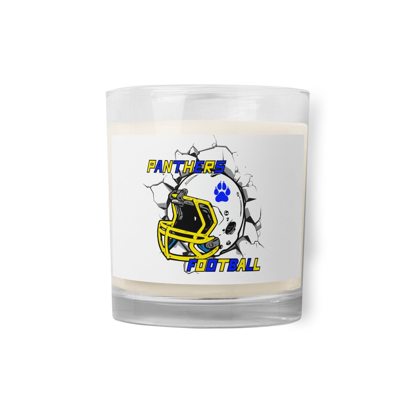 Glass jar soy wax candle