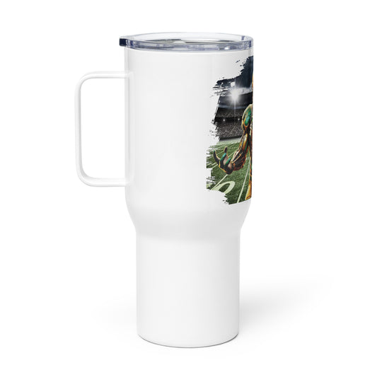 Travel mug with a handle