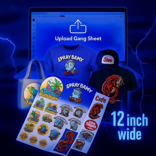 Upload Your Custom 12 Inch DTF Gang Sheet