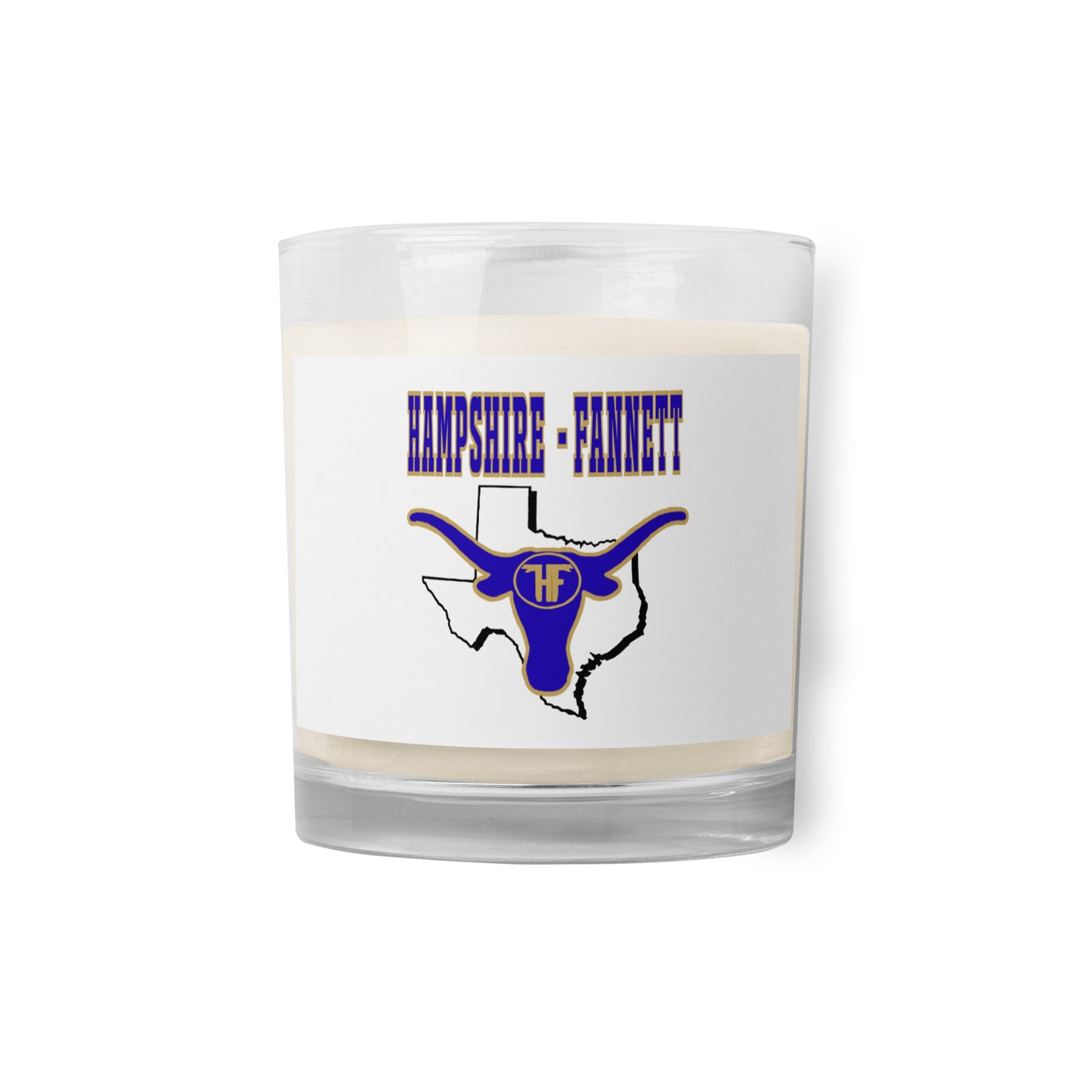 Glass jar soy wax candle