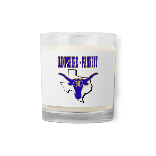 Glass jar soy wax candle