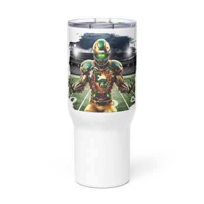 Travel mug with a handle
