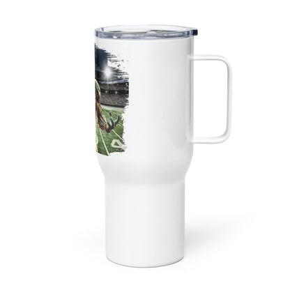 Travel mug with a handle